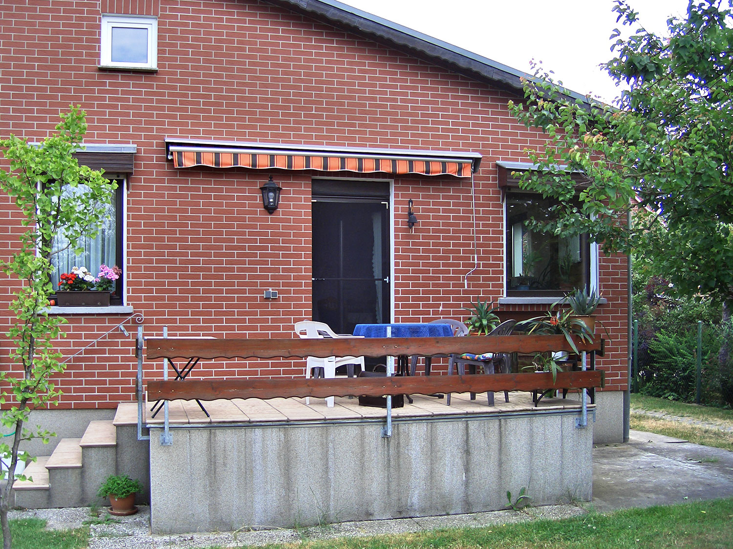 Wintergarten Schaaf, Terrasse vor dem Anbau (Birkner