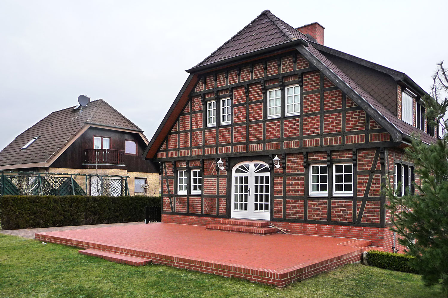 Wintergarten Schlunkendorf, Terrasse vor dem Aufbau (Birkner Wintergärten)