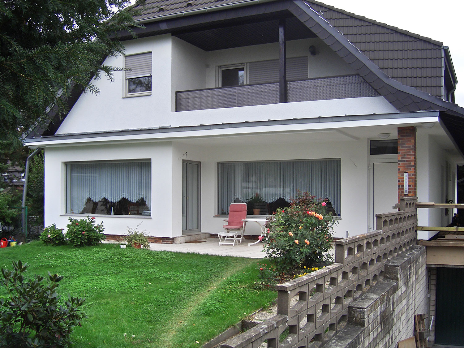 Wintergarten Seifert, Terrasse vor dem Anbau (Birkner Wintergärten)